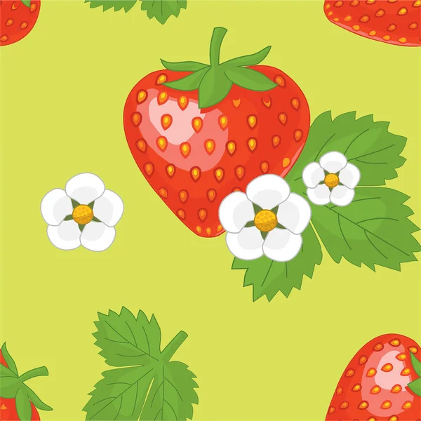 Çilek deseni. Vektör sorunsuz doku.