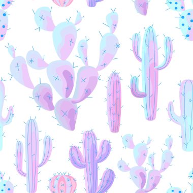 Kaktüs deseni. vektörsüz doku.