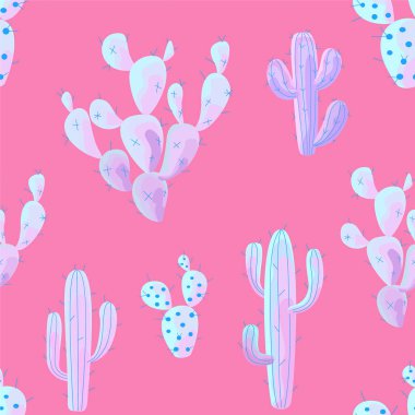 Kaktüs deseni. vektörsüz doku.