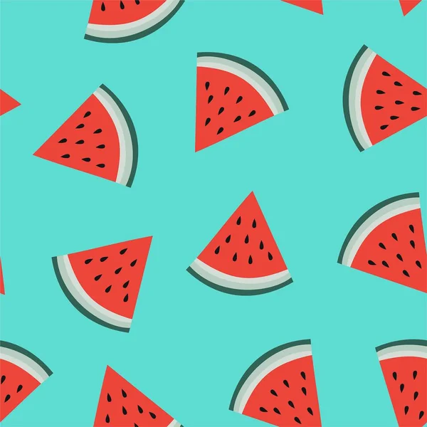 Watermeloen Patroon Vector Naadloze Textuur — Stockvector