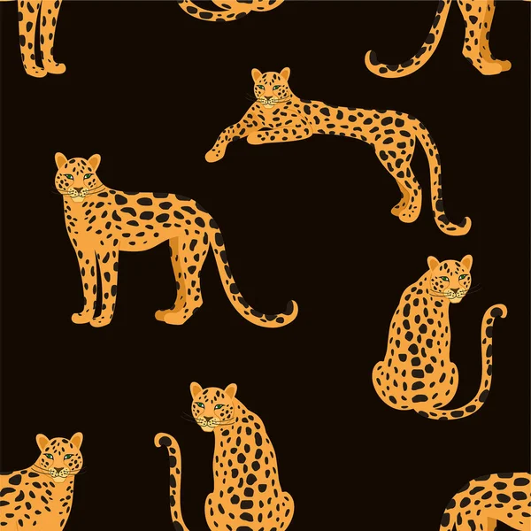 Trendy leopard pattern. Vector seamless texture. — Stock Vector