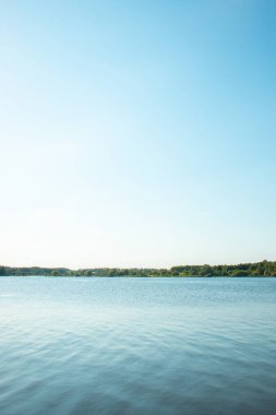 Mavi gökyüzü ile yaz manzarası