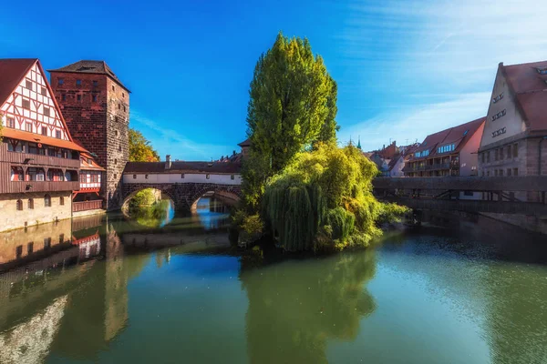 Bord Rivière Pegnitz Nuremberg — Photo