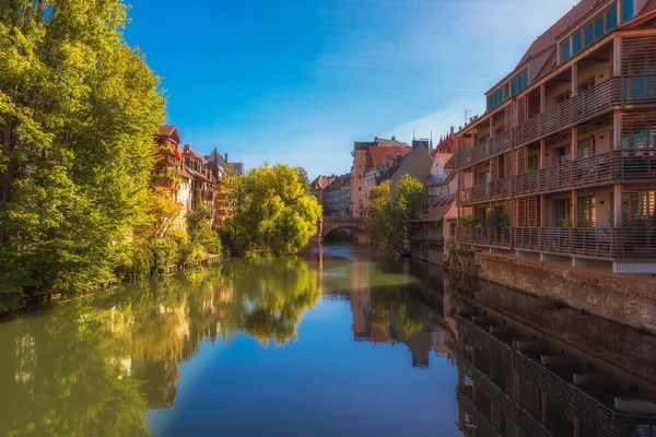 Bord Rivière Pegnitz Nuremberg — Photo