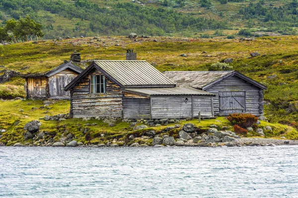 Jotunheimen 国家公园的古挪威房屋 — 图库照片
