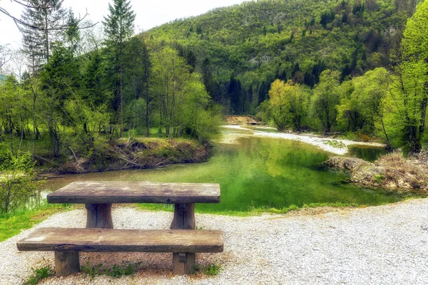 Rivière Sava Bohinjka Slovénie — Photo