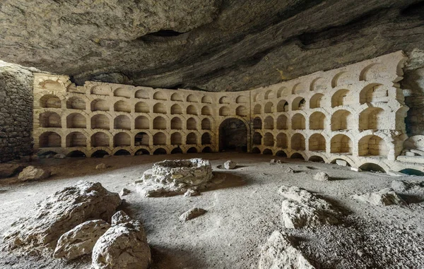 Die Spur Von Golizyn Kelchgrotte Altes Christliches Höhlenkloster Alte Lagerung — Stockfoto