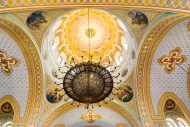 Sevastopol, Crimea - 06 21 2018: Antik Chersonese Tavrichesky St. Volodymyr'ın katedralde iç güzel manzara.