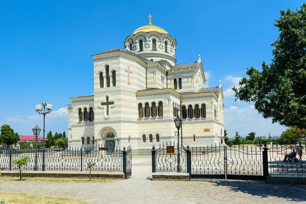 Vacker Utsikt Det Sankt Volodymyr Katedralen Kersonese Tavrichesky Sevastopol Krim — Stockfoto