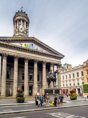 Glasgow İskoçya - 20 Temmuz: Modern Sanat üzerinde 20 Temmuz 2017 Glasgow, İskoçya'da Glasgow Galerisi. Modern Sanat Galerisi Glasgow, İskoçya'da çağdaş sanatının ana Galeri olduğunu.