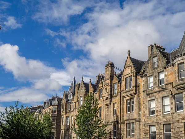 Grassmarket Edinburgh, İskoçya'da, eski binalar.