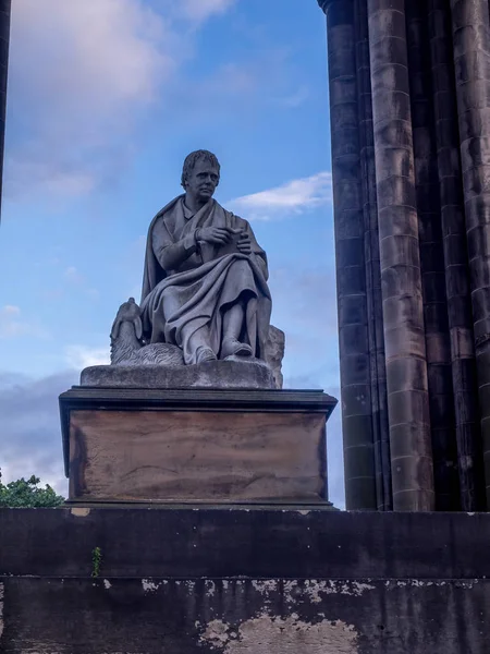 Edinburgh Écosse Juillet Statue Walter Scott Pied Monument Scott Nuit — Photo