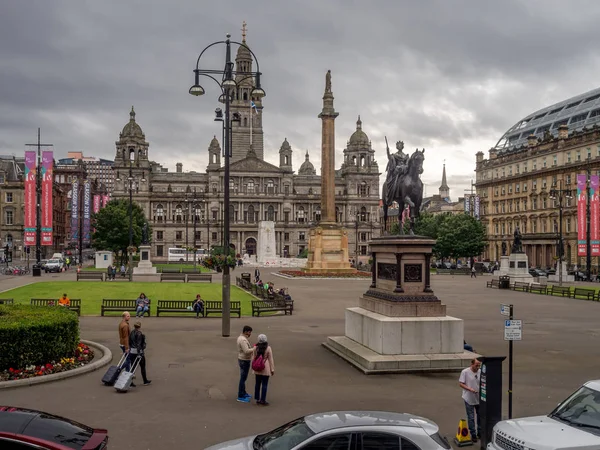 Glasgow Scotland Luglio Bellissimo George Square Luglio 2017 Glasgow Scozia — Foto Stock