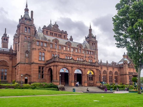 Glasgow Skottland Juli Exteriör Fasad Den Kelvingrove Art Gallery Museum — Stockfoto