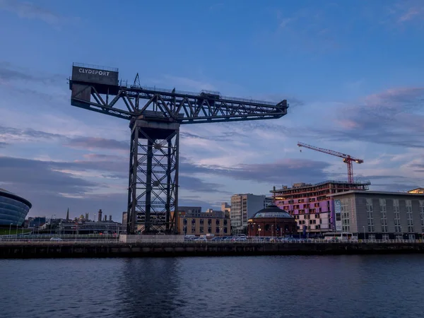 Glasgow Scotland Julio Río Clyde Con Puente Clyde Arc Julio — Foto de Stock