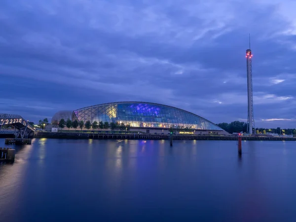 Glasgow Scotland July River Clyde Glasgow Science Centre Building July — Stock Photo, Image