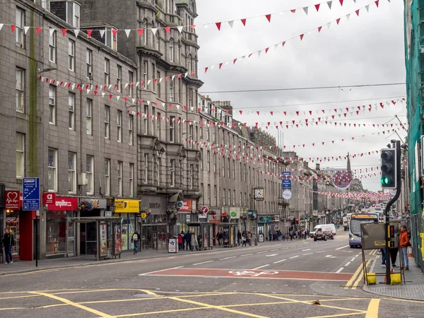 Aberdeen Skotsko Července Fasáda Staré Budovy Ulici Union Street Července — Stock fotografie