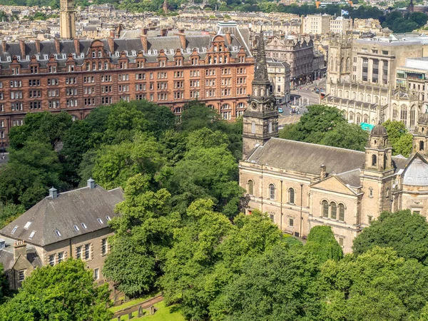 Edinburgh Skottland Juli Visa Edinburghs Vackra Gator Och Byggnader Från — Stockfoto