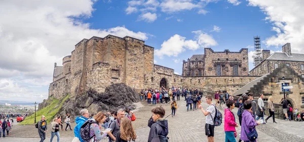 Edinburgh Skotsko Července Vnější Fasády Budov Opevnění Edinburgh Castle Července — Stock fotografie