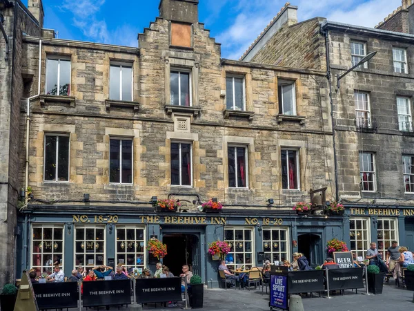 Edinburgh Scotland Julho Edifícios Lojas Famoso Grassmarket Ares Cidade Velha — Fotografia de Stock