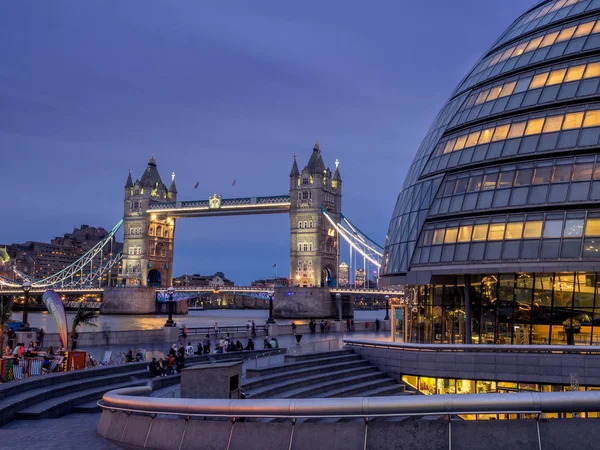 Londýn Velká Británie Aug London City Hall Tower Bridge Srpnu — Stock fotografie