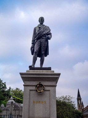 Aberdeen, İskoçya: Aberdeen İskoçya'da 25 Temmuz 2017 Robert Burns, Temmuz 25:Statue. Robbie Burns Scotlands en ünlü şairlerinden ve hala dünya çapında ekledi.