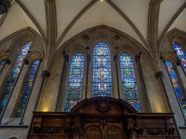 ロンドン 2017 日にロンドン市内で印象的な寺院教会テンプル教会は 世紀にテンプル騎士団によって建設された 普及した行先 — ストック写真