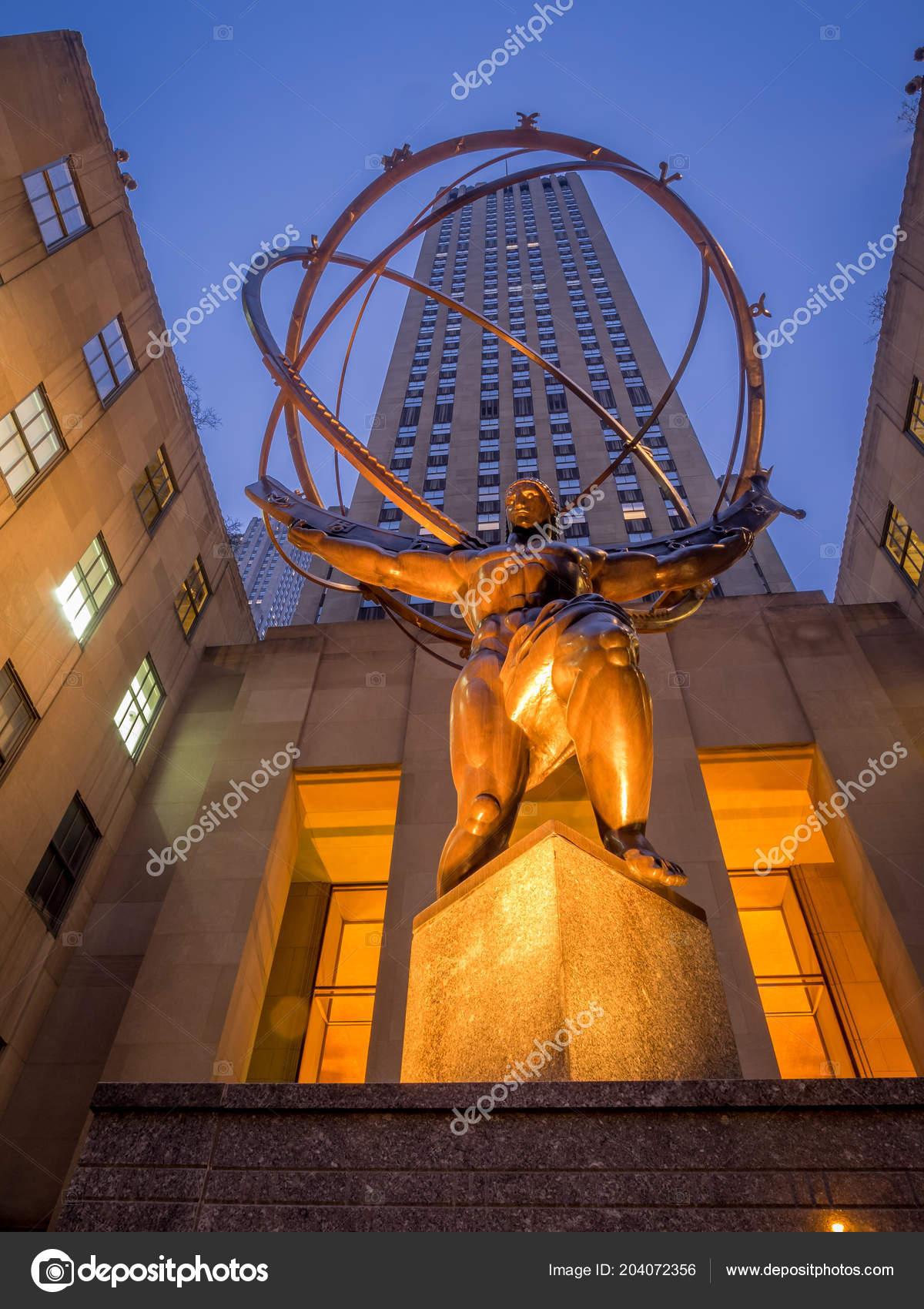 Details Atlas Statue Rockefeller Center Rockefeller Center One Most