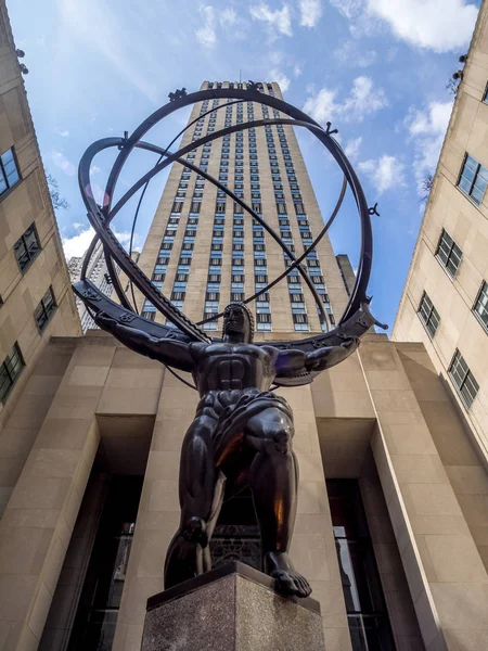 Rockefeller Merkezi New York'ta New York, New York - 30 Mart 2018: ayrıntıları. Rockefeller Center en ünlü Ofis kompleksleri dünya ve önemli bir turistik biridir.