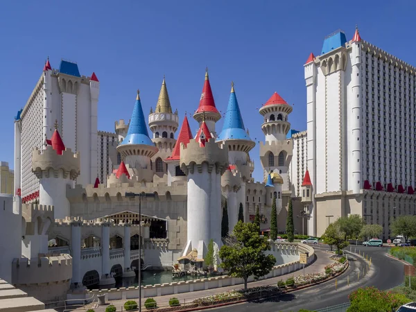 Excalibur Hotel Casino Castle Towers Aan Las Vegas Boulevard Strip — Stockfoto