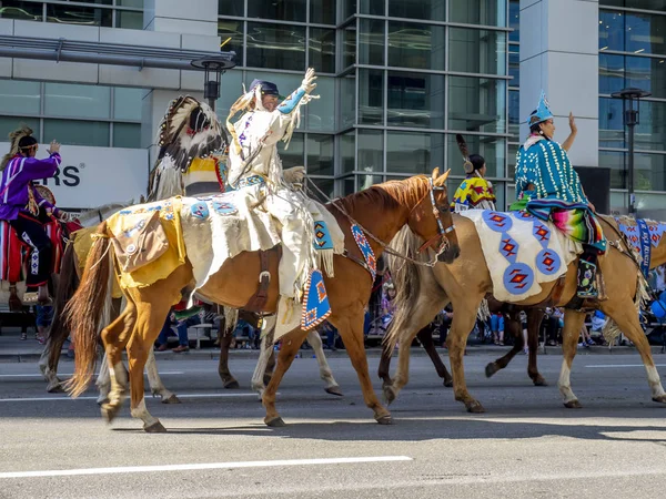 Calgary Alberta Canadá Julho 2018 Visões Participantes Famoso Desfile Calgary — Fotografia de Stock