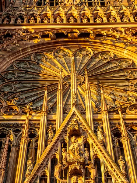 Cathédrale Notre Dame Nebo Katedrálu Panny Marie Štrasburku Alsasku Francie — Stock fotografie