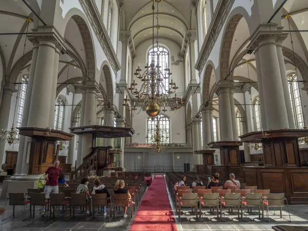 荷兰阿姆斯特丹 2018年7月18日 西教堂的内部在阿姆斯特丹 Westerkirk 是阿姆斯特丹最著名的教堂之一 — 图库照片