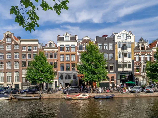 Amsterdam Julio Canales Ciudad Amsterdam Julio 2018 Amsterdam Países Bajos — Foto de Stock