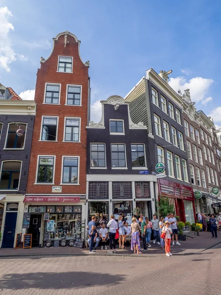 Amsterdam Juli Grachten Van Stad Amsterdam Juli 2018 Amsterdam Nederland — Stockfoto