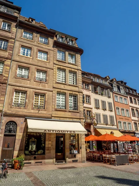 Strasbourg Franciaország Július 2018 Gyönyörű Épületek Katedrális Tértől Strasbourgban Elzászi — Stock Fotó