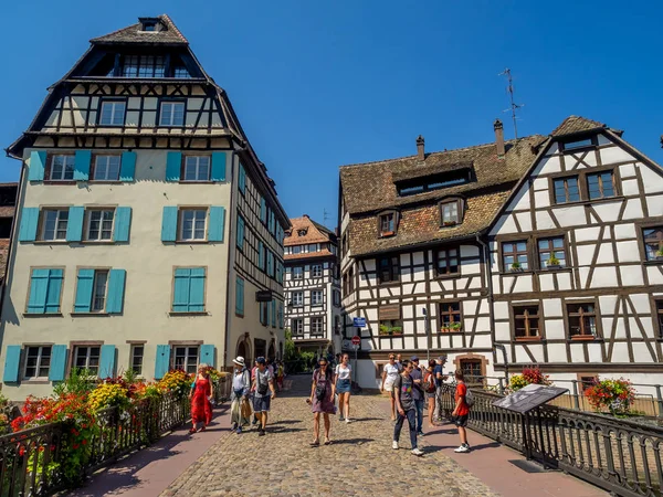 Strasbourg France Juli 2018 Wunderschöne Aussichten Entlang Des Kranken Flusses — Stockfoto