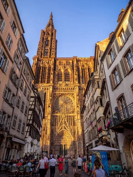 Strasburg Francja Lipca 2018 Katedra Notre Dame Lub Katedry Matki — Zdjęcie stockowe