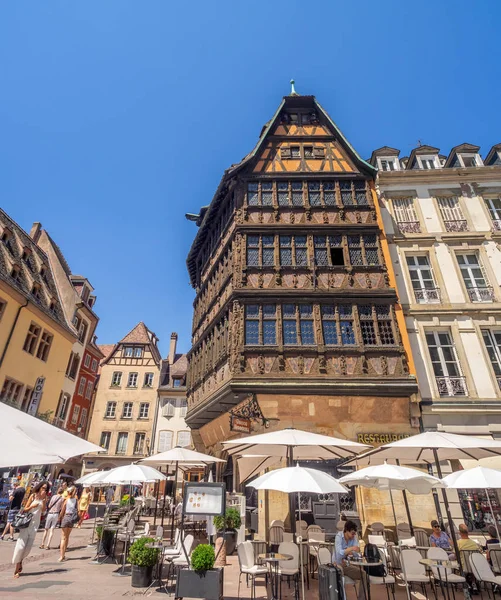 Strasburg Francja Lipca 2018 Pięknych Budynków Samym Sercu Strasburga Alzacji — Zdjęcie stockowe