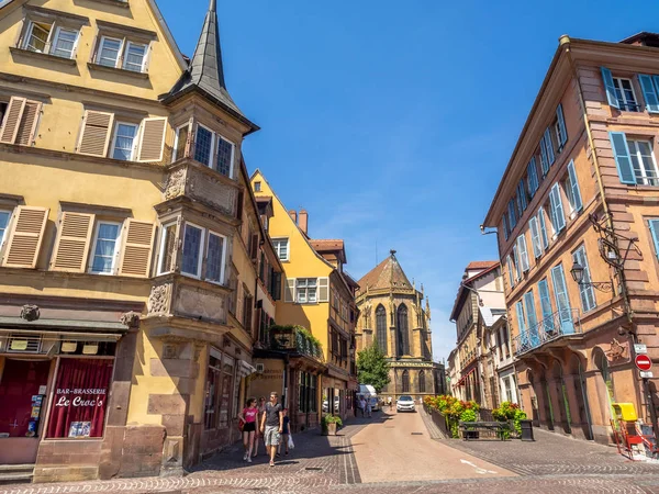 Colmar Francja Lipca 2018 Pięknych Budynków Samym Sercu Średniowiecznej Colmar — Zdjęcie stockowe