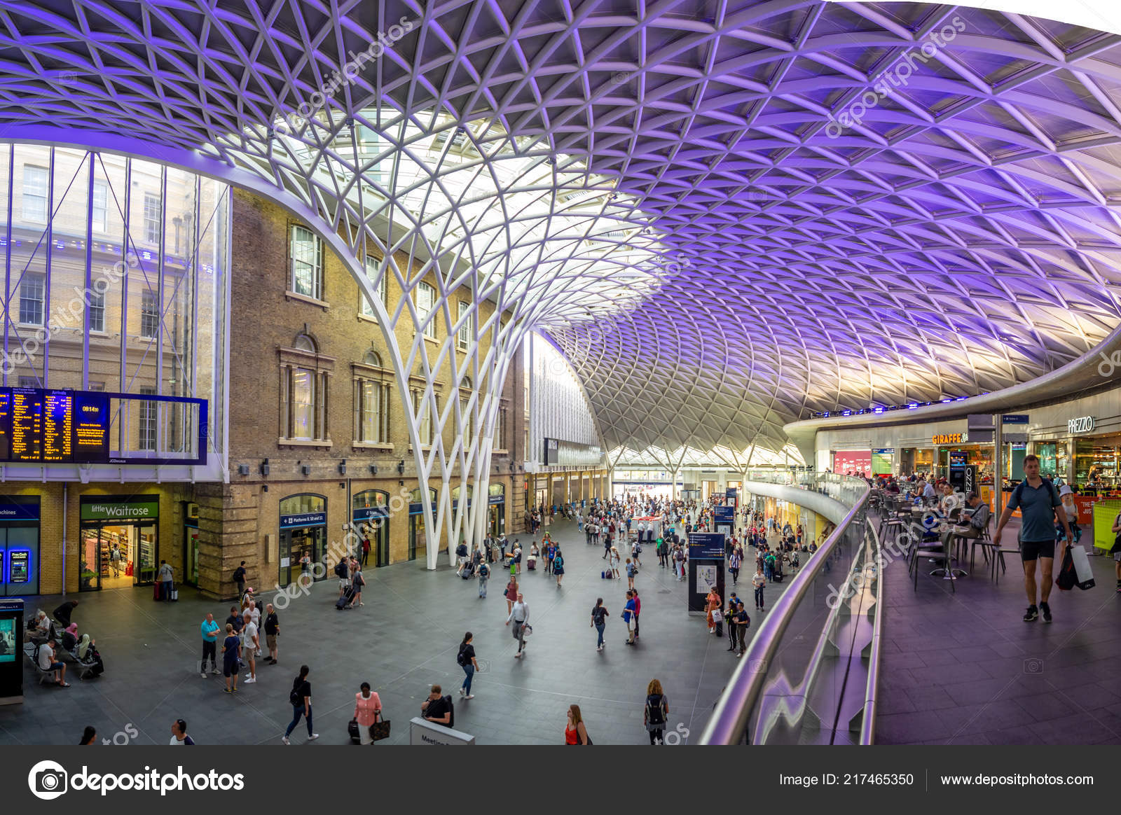 London England August 2018 Innere Des Kings Cross Bahnhof