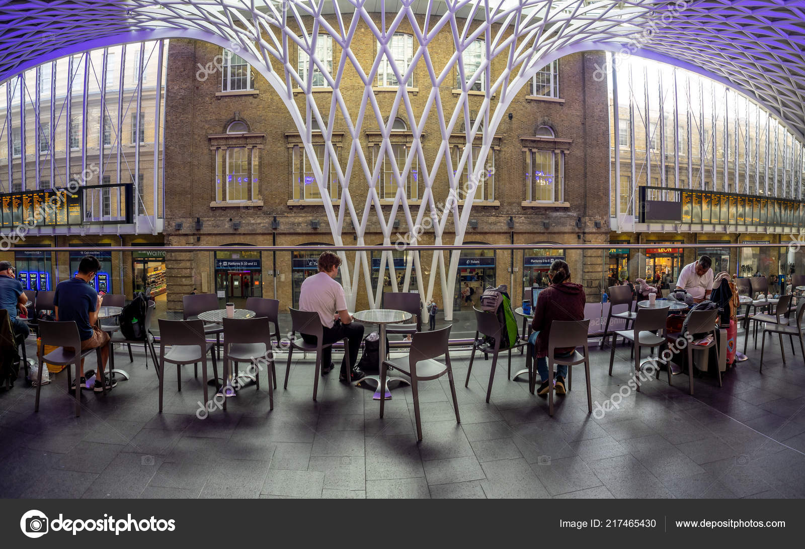 London England August 2018 Interior Kings Cross Train