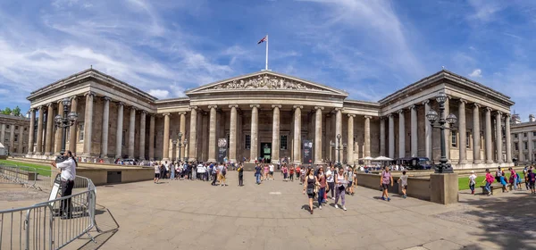 Londres Angleterre Août 2018 Panorama Façade Extérieure British Museum Par — Photo