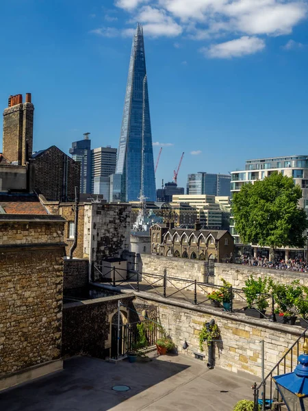 Londýn Anglie Srpna 2018 Svícením Budov Toweru Tower London Norman — Stock fotografie