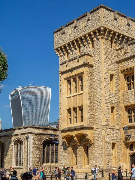 Londres Inglaterra Agosto 2018 Características Interiores Edifícios Dentro Torre Londres — Fotografia de Stock