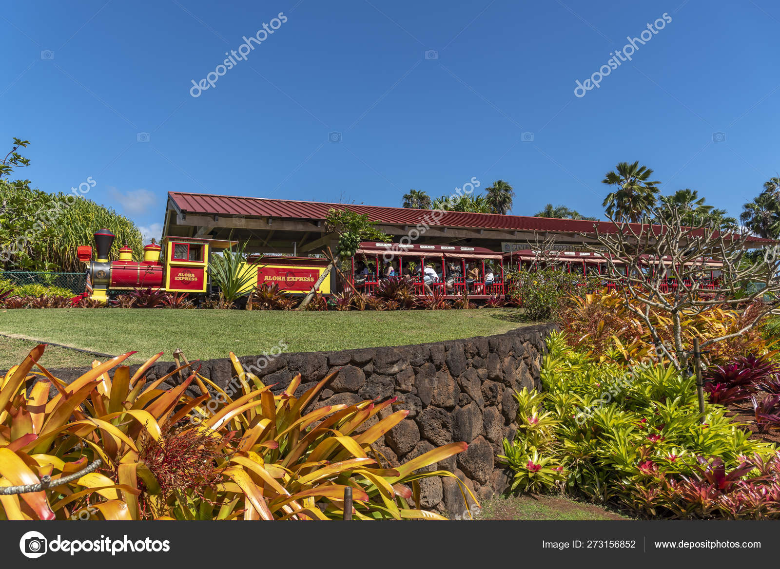 Honolulu Hawaii March 2019 Tourist Train Dole Pineapple Plantation