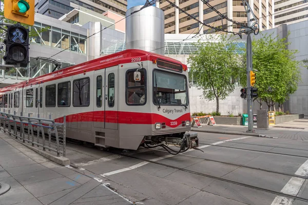 Calgary Canada Mei 2019 Trein Het Centrum Van Calgary Alberta — Stockfoto
