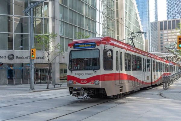 Calgary Canada May 2019 Train Downtown Calgary Alberta Train Calgary — Stock Photo, Image