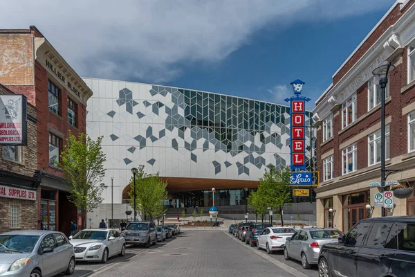 Calgary Canadá Mayo 2019 Nueva Biblioteca Pública Principal Calgary Centro — Foto de Stock