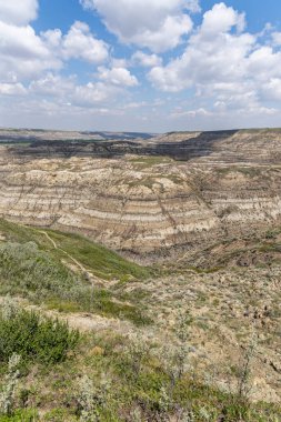 View of Horsethief Canyon in the Alberta badlands close to Drumheller. clipart